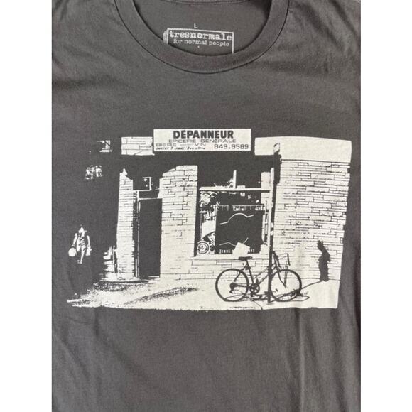 Tresnormale for Normal People T-Shirt Large Gray Cotton Graphic Tee Canada Made - Picture 6 of 6